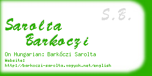 sarolta barkoczi business card